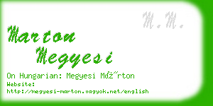 marton megyesi business card